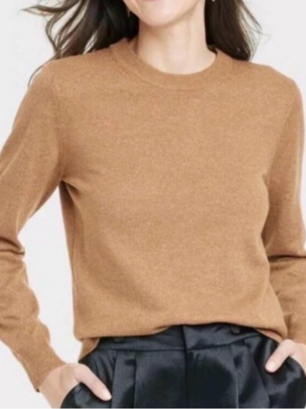 🩷 a new day Soft Tan/ camel lightweight Crewneck Sweater size L